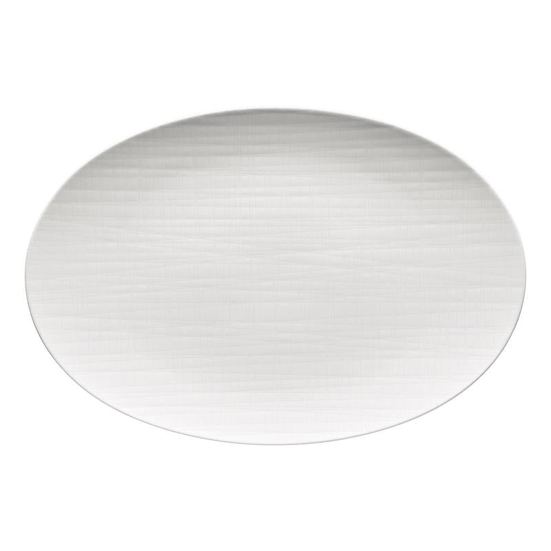 Platte oval 34x24cm Rosenthal, Mesh weiss