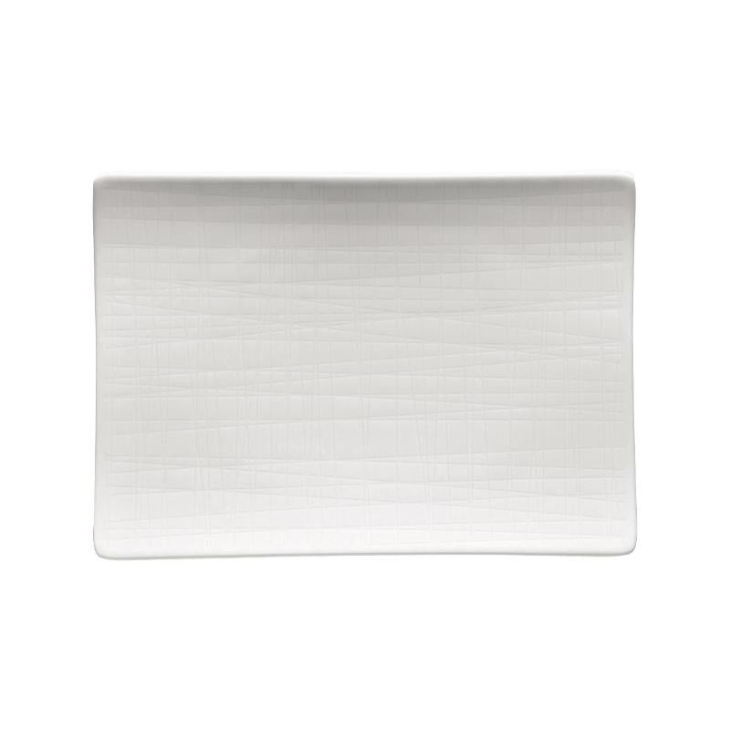 Platte flach 18x13cm Rosenthal - Porzellan, Mesh weiss, 6 Stück
