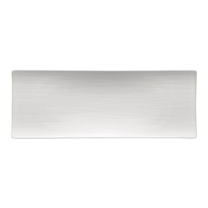 Platte flach 34x13cm Rosenthal - Porzellan, Mesh weiss